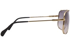 Cazal 994 001 Sunglasses Men’s Black-Gold/Grey Gradient Lenses Pilot Shape 63mm