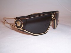 NEW VERSACE SUNGLASSES VE 2226 100287 GOLD/GRAY 45MM AUTHENTIC 2226