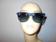 Ray Ban RB 4184 895/96 Matte Blue Frame Blue Lenses Sunglasses w/Case