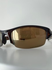 Oakley Flak 12-901 Sunglasses 63-14 smaller Rootbeer plastic frame w/ gold logos