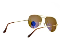 Ray-Ban Sunglasses RB3025 Aviator Classic Gold Frame Polarized Brown Lens 58mm