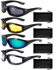 4 Pair Motorcycle Glasses Riding Glasses UV Protection Windproof And Dustproo…