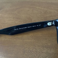 Ray-Ban RB2132 New Wayfarer Sunglasses Black On Transparent Frame 6462/31 58-18