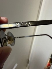 Emporio Armani Oval Sunglasses Gold Frame Black Lenses
