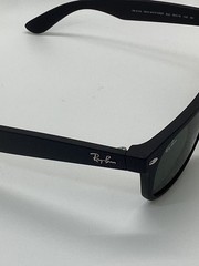 Ray Ban New Wayfarer (RB2132-622) Black Rubber 55mm/G-15 Green Sunglass
