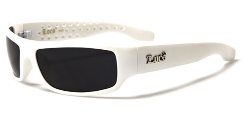 New Locs Designer Mens Outdoor Sports 100% UV400 White Gray Sunglasses LC02WHT