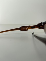 Oakley Flak 12-901 Sunglasses 63-14 smaller Rootbeer plastic frame w/ gold logos