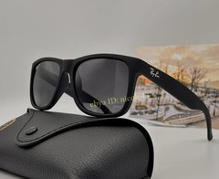 Ray-Ban RB4165 Justin 622/2V Polarized Sunglasses Matte Black/Grey 100% UV 54mm