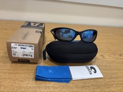 BRAND NEW Costa Del Mar Fathom 580 Polarized Sunglasses Black/Blue Mirror