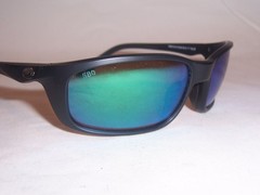 NEW COSTA DEL MAR BRINE II SUNGLASSES BLACK/GREEN 580G POLARIZED $249 AUTHENTIC
