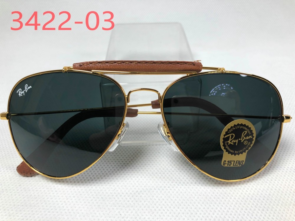 RAY-BAN RB3422 Aviator Sunglasses Gold Frame 58mm Gray Lens
