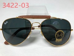 RAY-BAN RB3422 Aviator Sunglasses Gold Frame 58mm Gray Lens