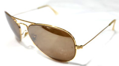 Ray Ban B&L Vintage Gold Metal Brown Aviator Sunglasses 58-14 Read