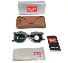 Ray-Ban Sunglasses RB4378 6572/2V Clear Gray Burgundy Red Frames w Gray Lenses
