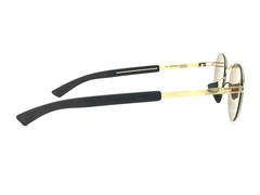 MYKITA MYLON HYBRID QUINCE COL 244 Gold Round Sunglasses Brown 45-26 140 NEW