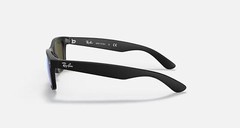 Ray-Ban New Wayfarer Flash Black/Blue Mirror 55mm Sunglasses RB2132 622/17 55-18
