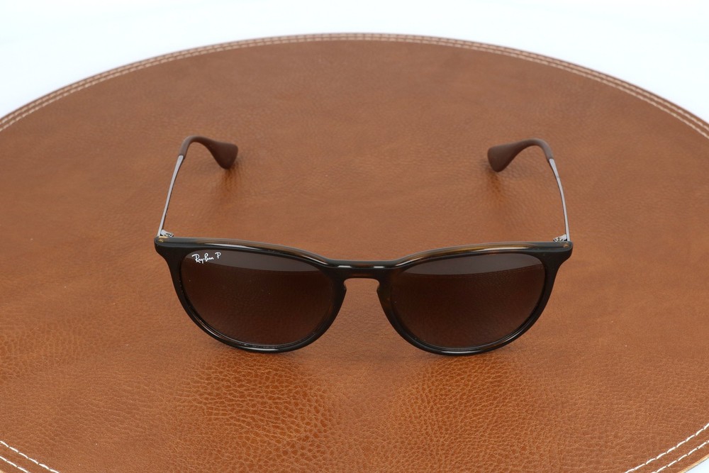 Ray-ban Erika Havana Round Polarized Small Scratch On Lens Sunglasses 54-18-145