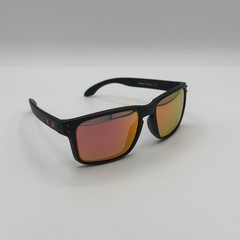 Oakley Holbrook Sunglasses Matte Black Frame | Fire Red Polarized Lens NEW
