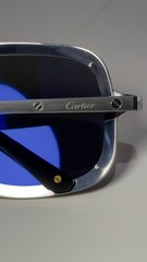 Cartier CT0194S 001 58-17 Unisex Aviator Sunglasses – Silver/Gray TITANIUM