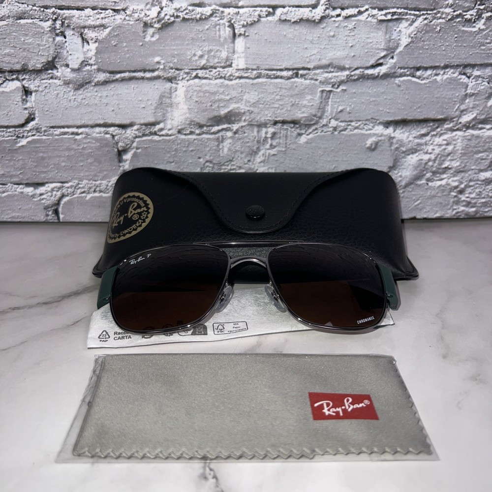 NEW Ray-Ban RB3751 Chromance Polarized Aviator Sunglasses Liteforce 5/18/140