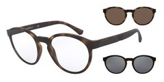 EMPORIO ARMANI EA4152 58021W Phantos Matte Havana Clear 52 mm Men’s Sunglasses