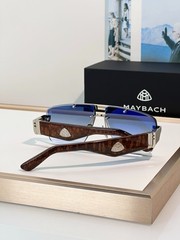 Maybach THE PRESIDENT I Rimless Sunglasses 61-20-140 Silver Frame Gradient Blue