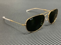 RAY BAN RB3735 001 31 Arista Gold Green Unisex 60 mm Sunglasses