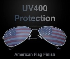2-USA Glasses American Flag Aviator Sunglasses Patriotic, United States. SILVER