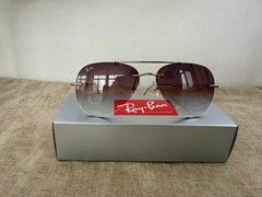 Ray-Ban RB3791 Square Sunglasses, Gold Frame, brown Mirror Glass Lens