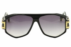 Cazal Legends 163 001SG Shiny Black/Gold Square Full Rim Sunglasses 59-mm