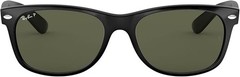 Ray-Ban RB2132 901/58 New Wayfarer 55mm Black Green Polarized NEW w/ Tags
