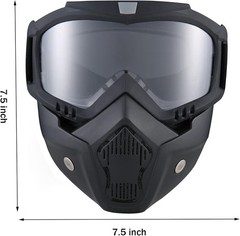 2Pcs Paintball Mask Anti Fog,Tactical Full Face Mask Ski Mask Goggles Detacha…