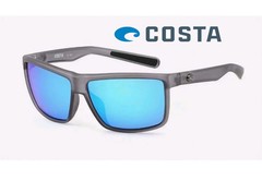 Costa Rinconcito Matte Grey/ Blue Mirror Polarized Sunglasses Men 580P – New