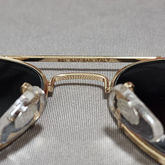 Ray-Ban RB3025 Aviator Pilot Sunglasses Gold Frame Glass Gradient Blue Lens 58mm