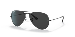 Ray-Ban Aviator Total Black Polarized 58 mm Sunglasses RB3025 002/48 58-14