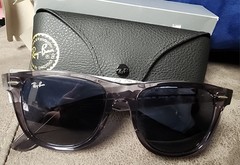 RB2140 6614/R5 RayBan Wayfarer Transparent Gray Frame Gray Lens 54MM