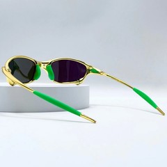 Vintage Oakley Juliet 1.0 X-Metal Gold Frame Blue Iridium Lens Green ArmIN BOX