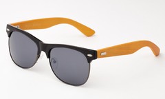 Sunglasses Black Bamboo Frame Eyewear Classic Wooden Frame Casual Retro UV 100%