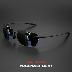 Ultra Light 11G TR90 Frameless Polarized Sunglasses – Flexible & Comfort Fit, Sq