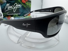 MAUI JIM MAUKELE MJ 682-02 MATTE BLACK W/ NEUTRAL GREY POLARIZED SUNGLASSES NEW