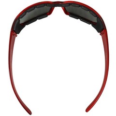 Global Vision Chicago Padded Motorcycle Sunglasses Red with Flash Mirror Lenses
