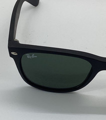 Ray Ban New Wayfarer (RB2132-622) Black Rubber 55mm/G-15 Green Sunglass