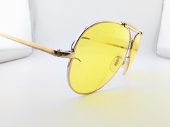 Randolph Engineering Sunglasses, 6 1/2 R/E 23K GP Gold, Metal, USA United States