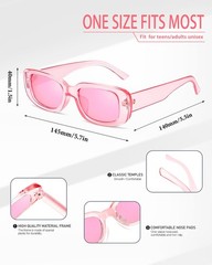 Wholesale 100 Pack Colorful Rectangle Sunglasses Bulk for Women Men Wedding P…