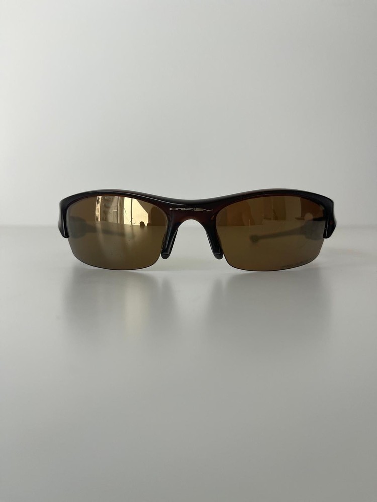 Oakley Flak 12-901 Sunglasses 63-14 smaller Rootbeer plastic frame w/ gold logos