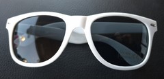 Unbranded, Adult Unisex White Plastic Square Style Sunglasses UV 400 (T2)