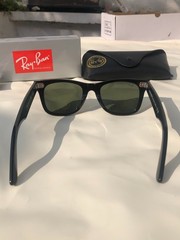Ray-Ban RB2140 Original Wayfarer Black Sunglasses G-15 Green 50-22 BRAND NEW NWT