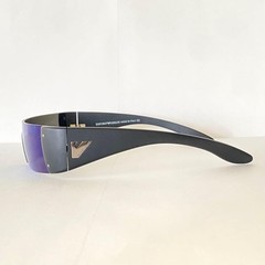 Emporio Armani 602-S Y2K Shield Sunglasses Blue Mirror