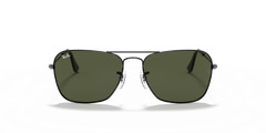 Ray-Ban Caravan Polished Gunmetal / G-15 Green 58 mm Sunglasses RB3136 004 58-15