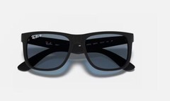 Ray-Ban Justin Black Rubber/Dark Blue Polarized 54mm Sunglasses RB4165 622/2V 54